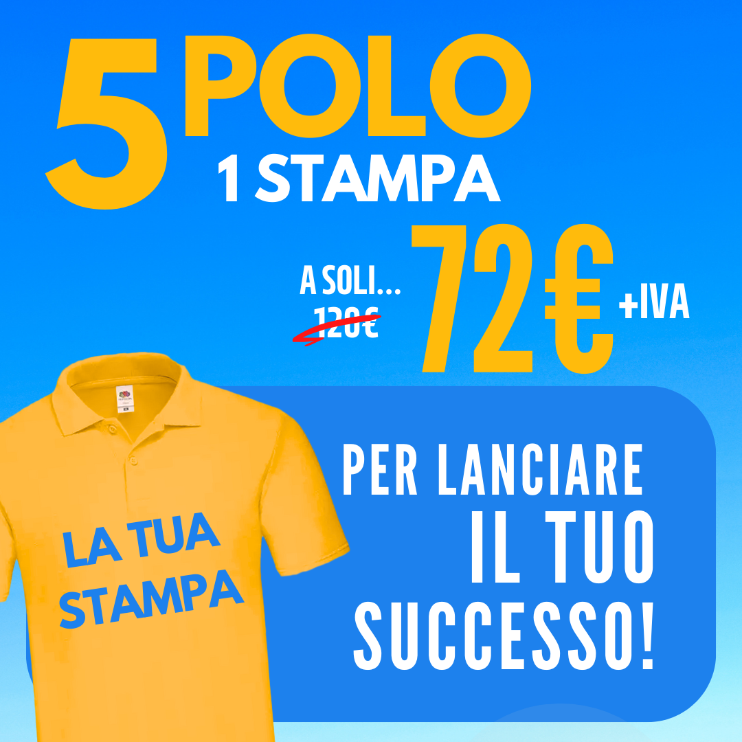 OFFERTA - 5 Polo 1 Stampa
