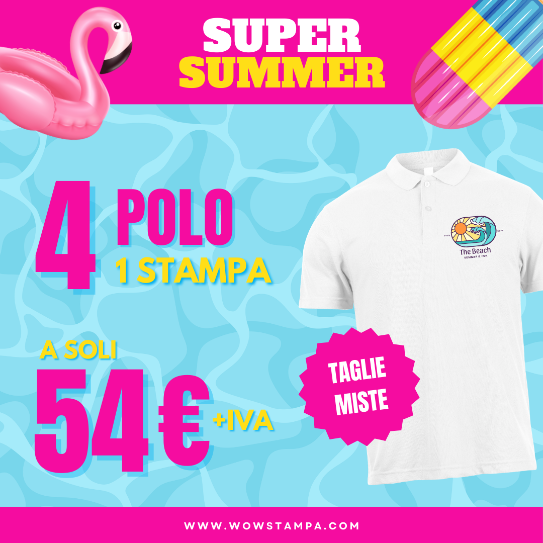 SUPER SUMMER - 4 Polo 1 Stampa