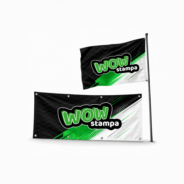 1 Banner 300x100 + 1 Bandiera 150x100
